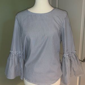 Striped bell sleeved gorgeous top